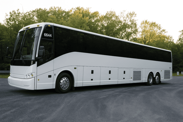 exterior of Port Arthur Charter Bus coach bus