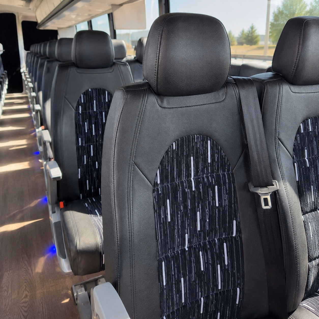 port arthur charter bus rental interior